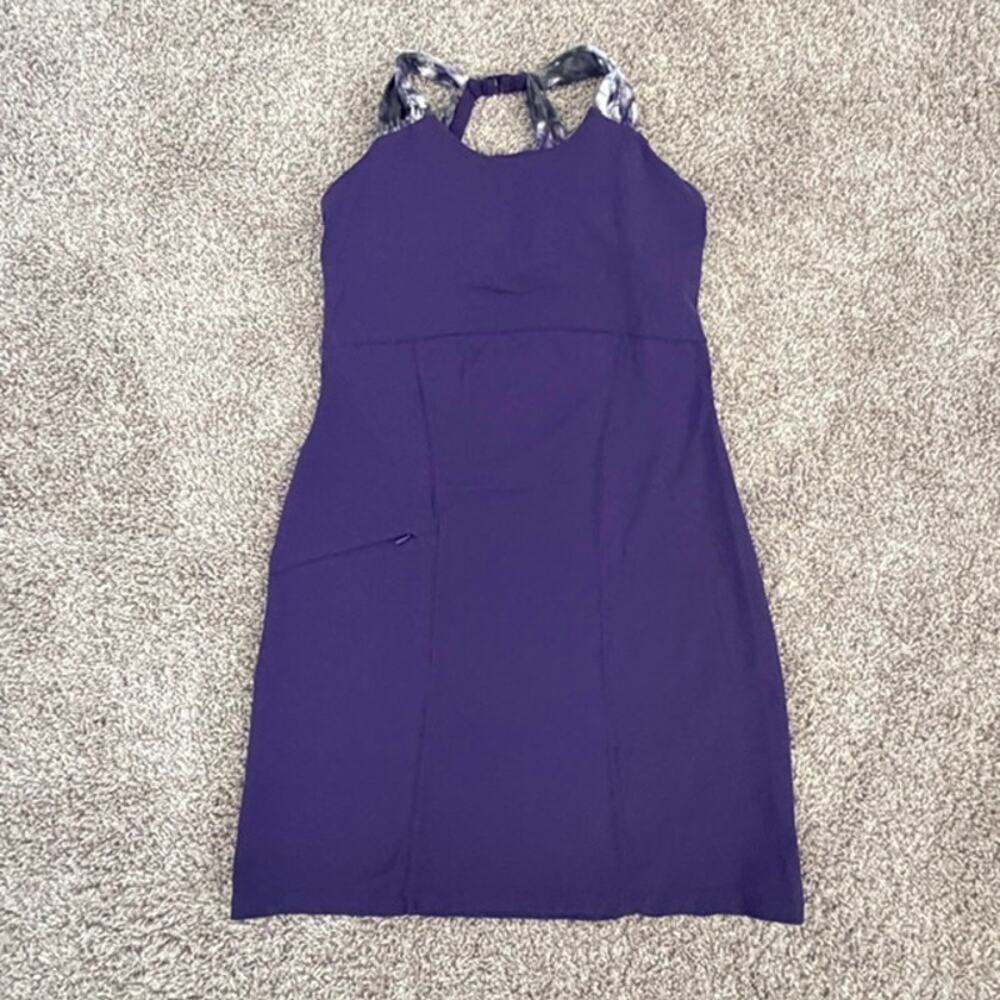 Athleta Scarlet Dress Women Medium Purple Halter Racerback-Style Athletic Beach